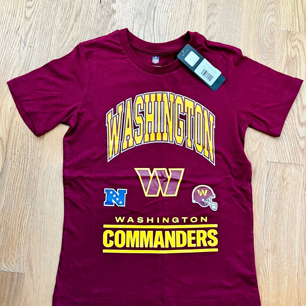 NFL Washington Commanders Kids Short Sleeve Tee - M 10/12 Youth NWT